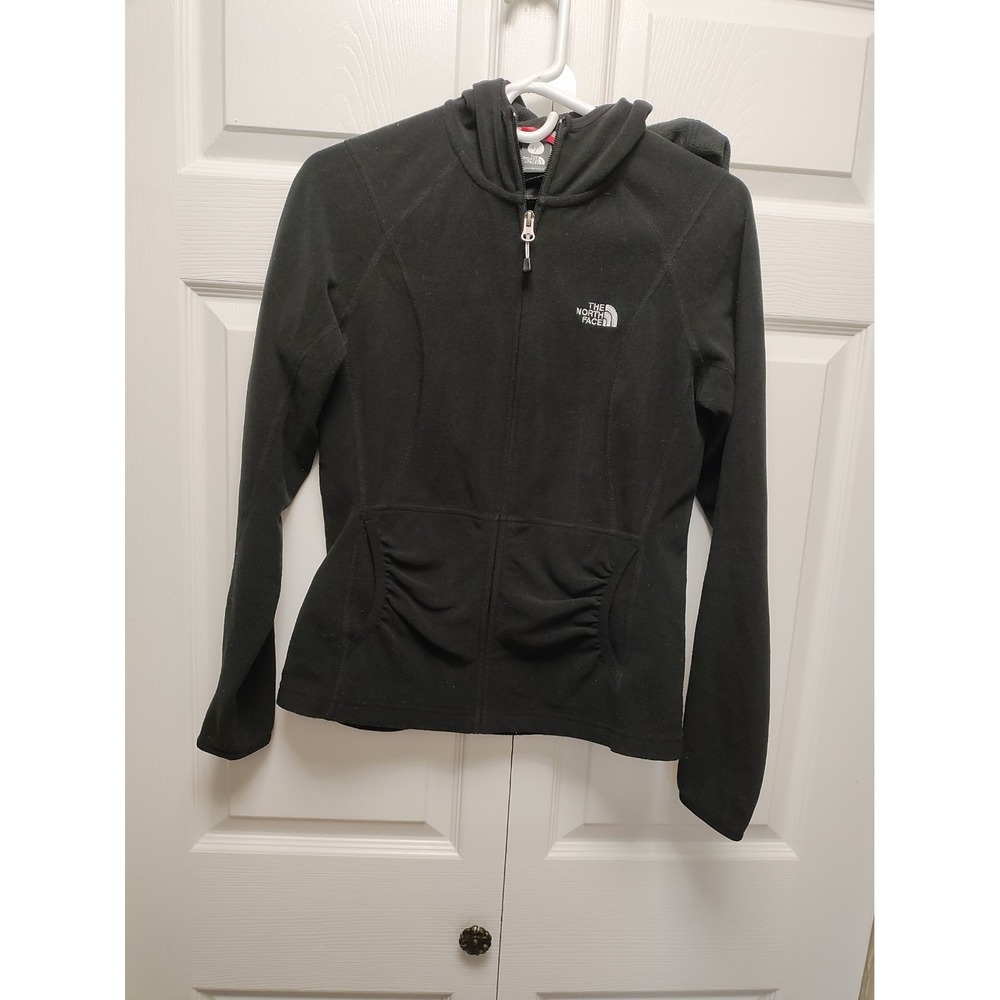 The North Face Women's Black Full Zip Hooded Fleece Hoodie Pockets S/P